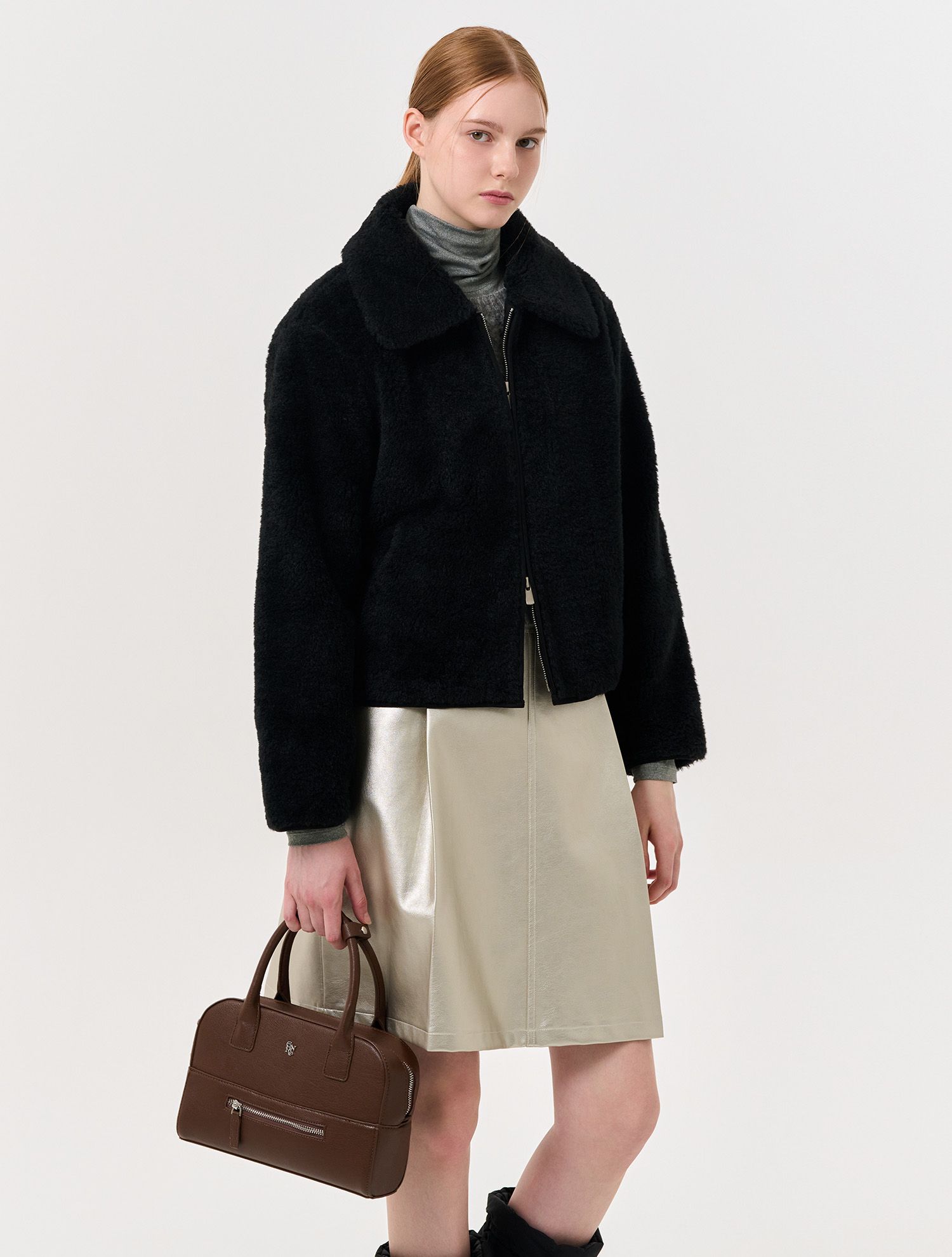 は自分にプチご褒美を zipper Two-way IDEA GENERAL | MUSINSA buckle jacket fur ジャケット・アウター