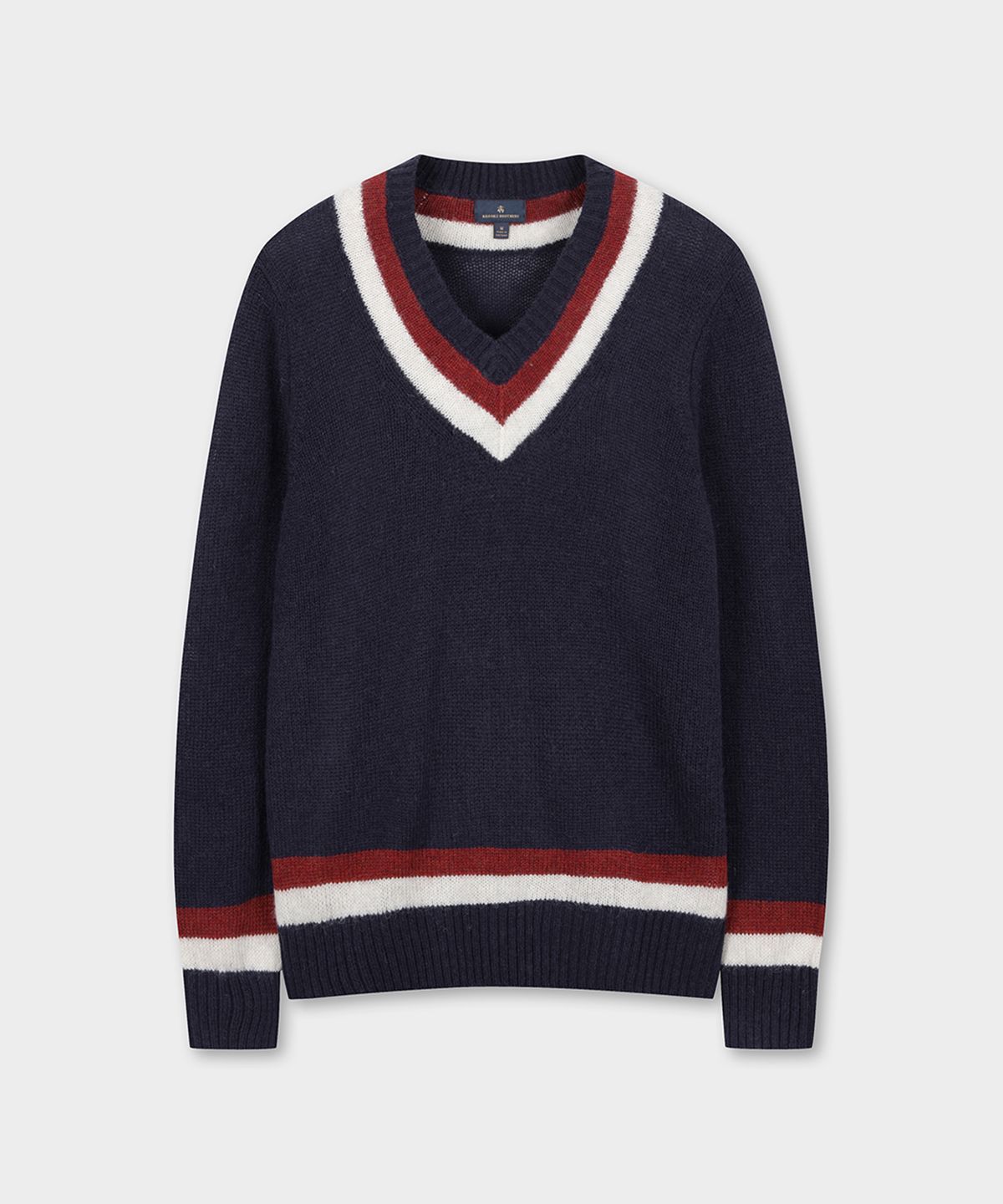 브룩스 브라더스(BROOKS BROTHERS) 테니스 V넥 스웨터 (네이비) (BBWNMF4522QEF)
