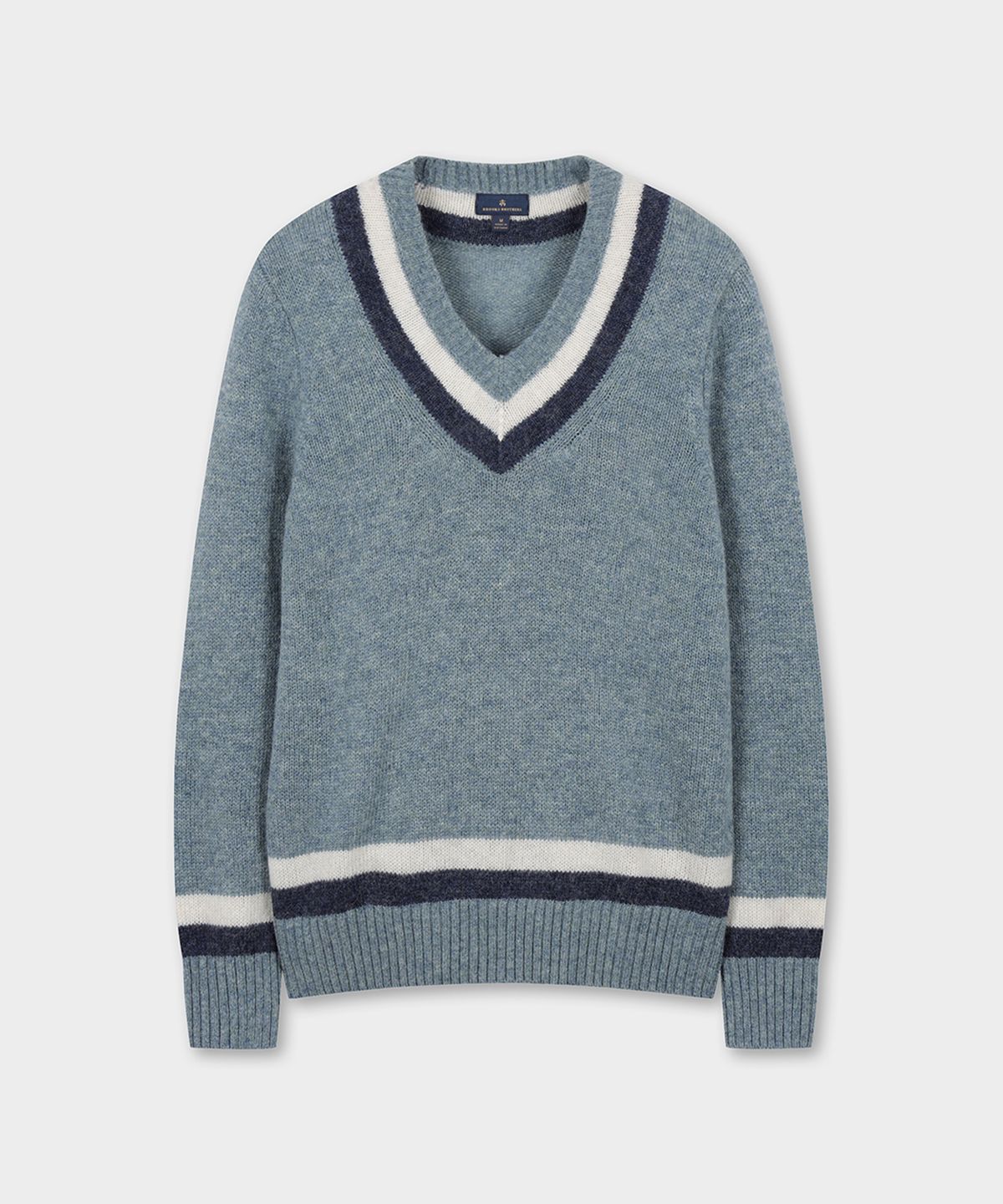 브룩스 브라더스(BROOKS BROTHERS) 테니스 V넥 스웨터 (블루) (BBWNMF4523MEF)