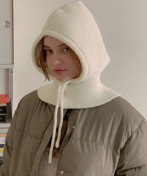 니트 버튼 바라클라바 (6colors)