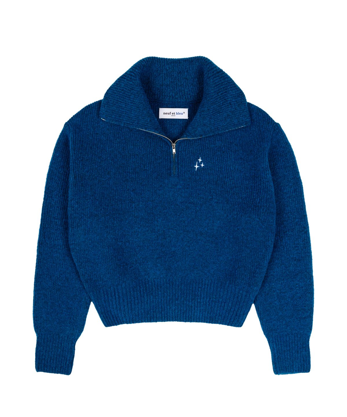 누프에블루(NEUFETBLEU) NEB half zipup knit (blue)