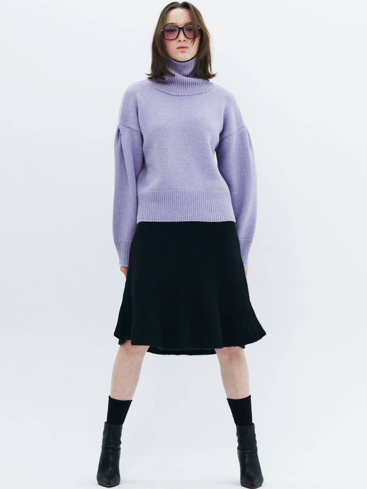 로희어패럴(ROHEE APPAREL) 베이베 알파카 블랜드 터틀넥 /M.퍼플