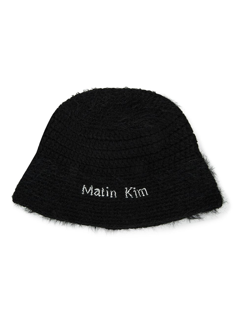 帽子 MATIN KIM LOGO HAIRY KNIT BUCKET HAT MUSINSA | MATIN KIM LOGO HAIRY KNIT BUCKET HAT IN BLACK