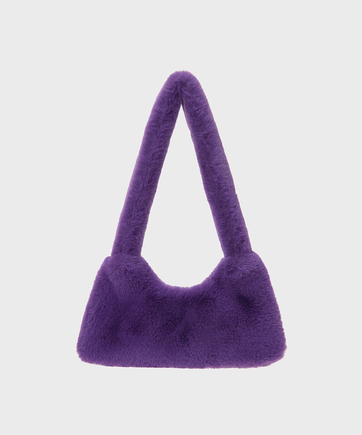 몰리올리(MOLLIOLLI) FLAT BAG 페이크퍼 미니 숄더백 겨울가방 [퍼플]