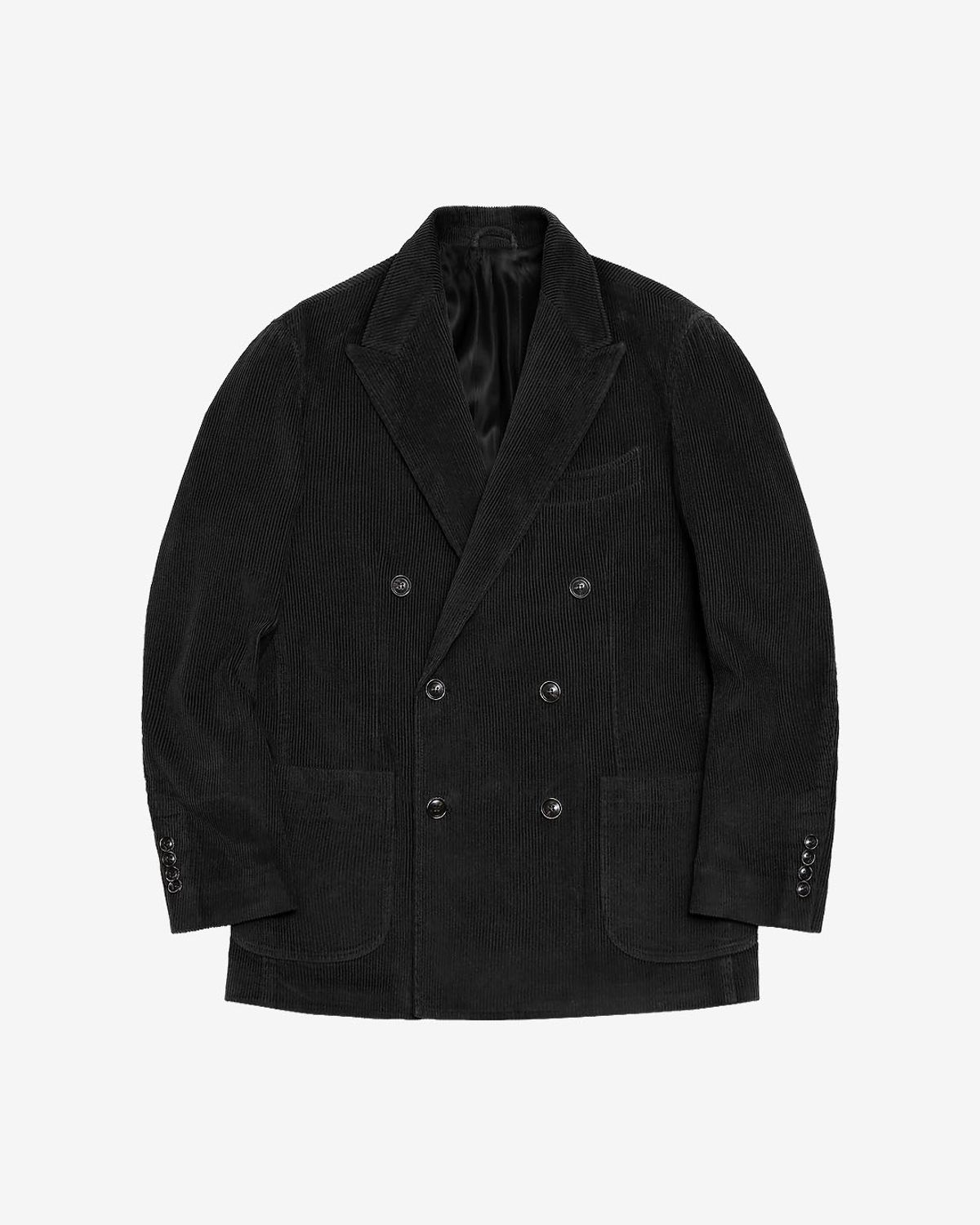 솔티(SORTIE) 6B Corduroy Washed Double Jacket (Black)