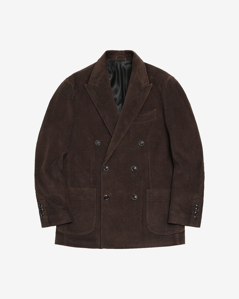 6B Corduroy Washed Double Jacket (Brown)
