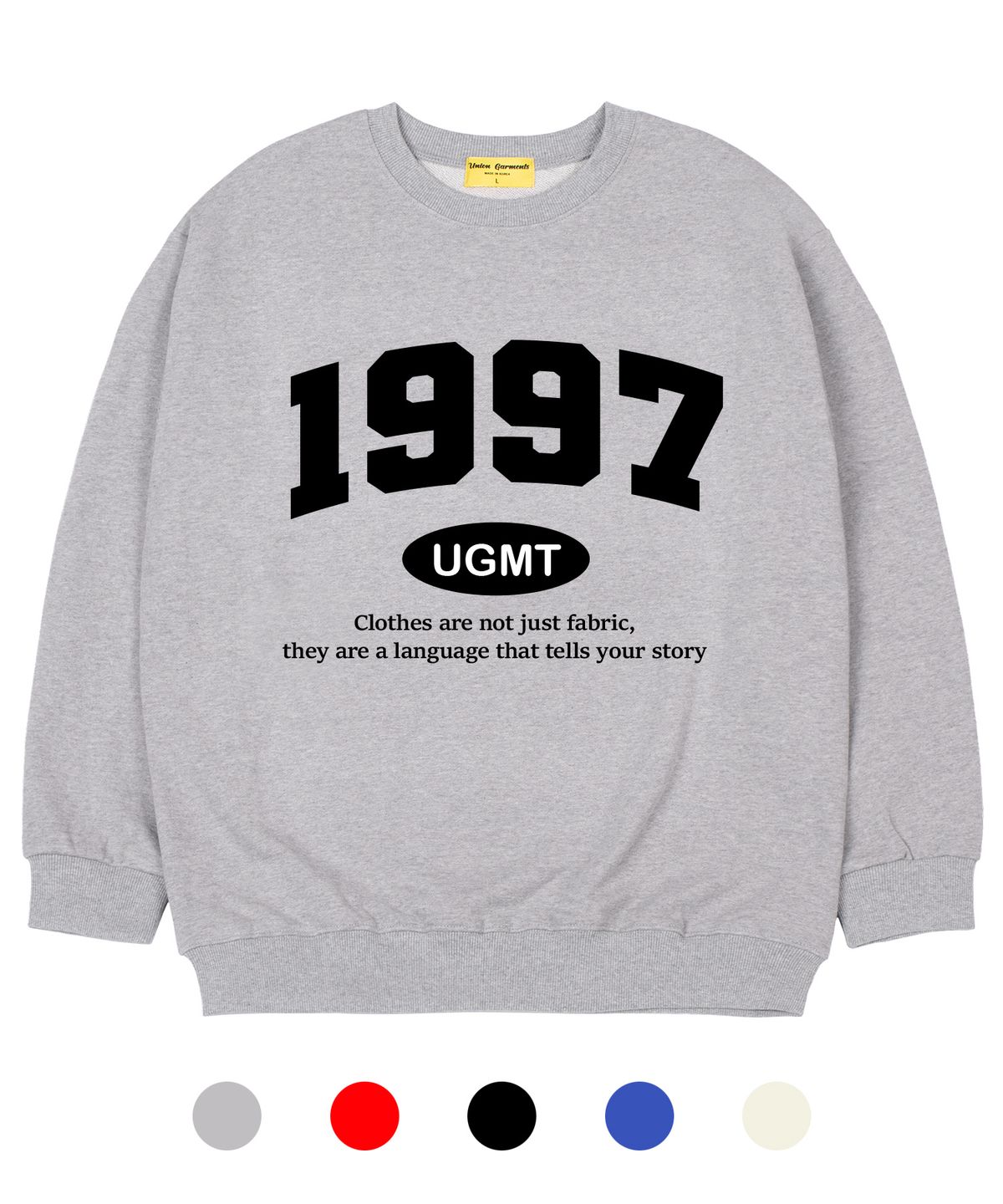 유니온가먼츠(UNION GARMENTS) [기모]1997UGMT 오버핏 맨투맨 티셔츠