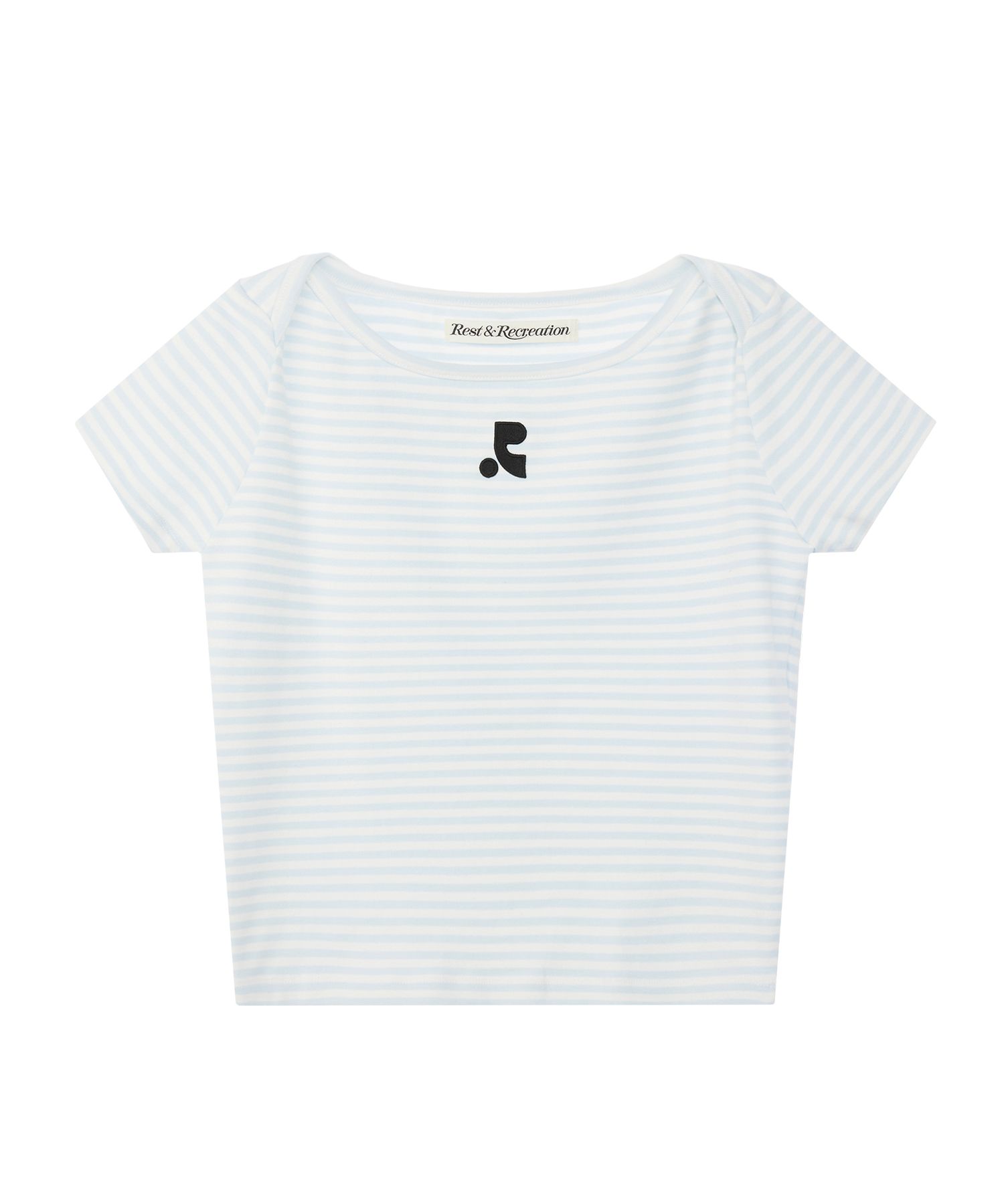 関税/送料込★Rest&Recreation★STRIPE LIP NECK T-SHIRT MUSINSA | REST&RECREATION STRIPE LIP NECK T-SHIRT - SKY BLUE