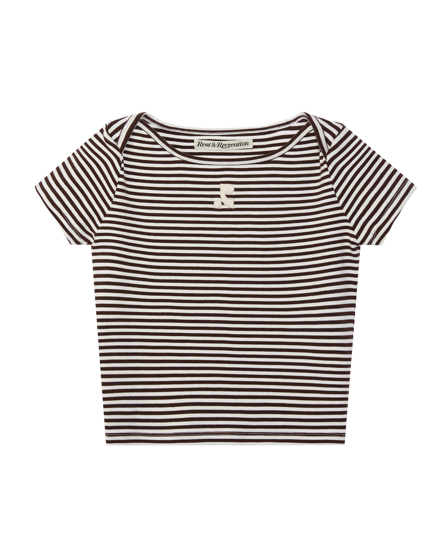 関税/送料込★Rest&Recreation★STRIPE LIP NECK T-SHIRT MUSINSA | REST&RECREATION STRIPE LIP NECK T-SHIRT - BROWN