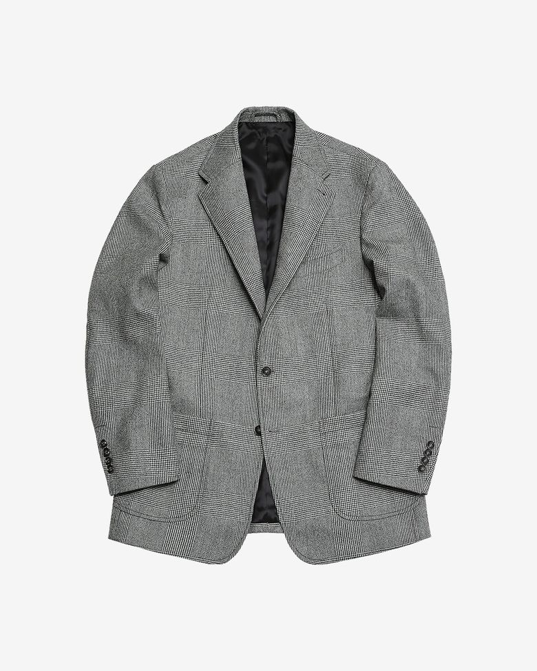 410 Glen Check Wool Jacket (Gray)