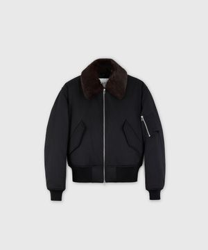 ENVOY SHEARING SHORT PARKA BLACK