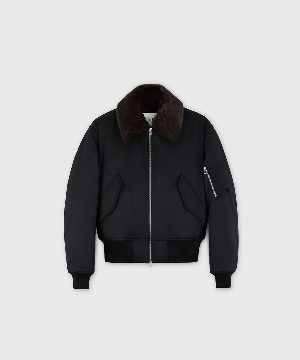 타일레(TAILLE) ENVOY SHEARING SHORT PARKA BLACK