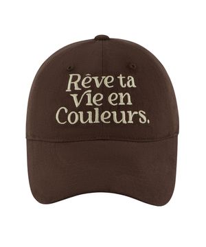 Couleurs 피치 워싱 볼캡-브라운