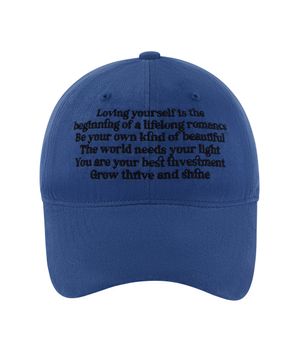 텍스트블록 피치 워싱 볼캡-청블루