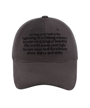 텍스트블록 피치 워싱 볼캡-차콜