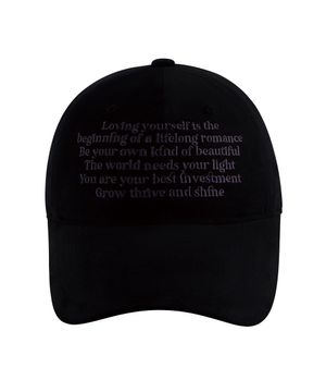 텍스트블록 피치 워싱 볼캡-블랙