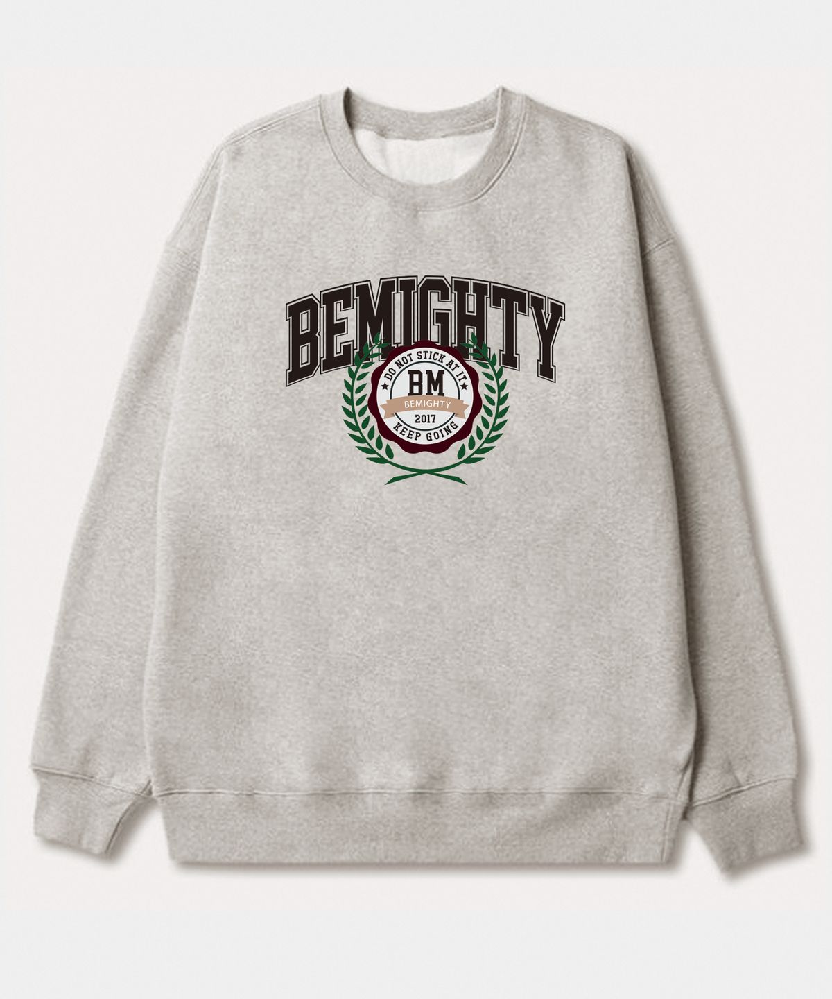 비마이티(BEMIGHTY) 클래식 리커버 기모 오버핏 맨투맨 [오트밀]