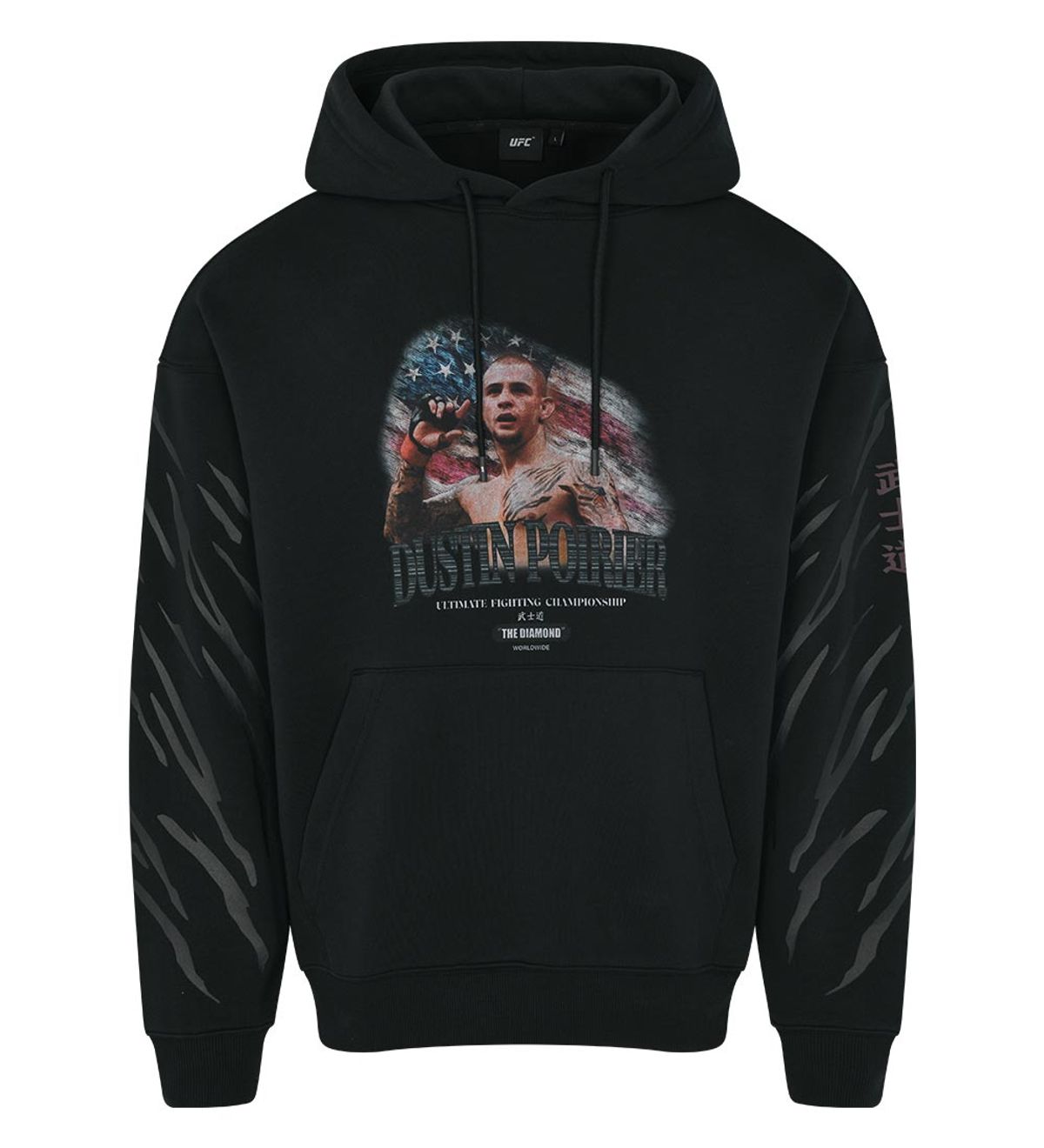 유에프씨 스포츠(UFC SPORT) UFC 더스틴 포이리에 오버핏 후드티 블랙 U2HDW1106BK