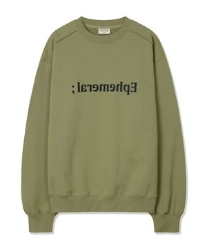 에페메랄 스티치 기모 스웻셔츠 [라이트올리브]