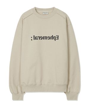 에페메랄 스티치 기모 스웻셔츠 [크림]