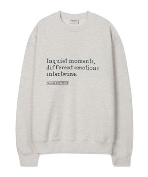 픽셀드 이모션 기모 스웻셔츠 [오트밀]