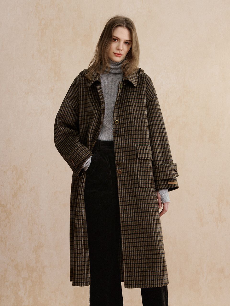 コート LENINA ROMOLA woolen handmade coat_brown MUSINSA | LENINA ROMOLA woolen handmade coat