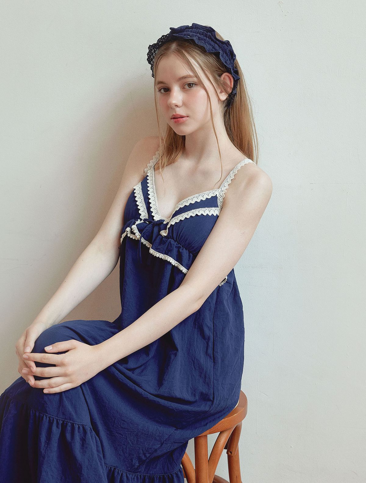 루나루즈 스튜디오(LUNALUZ STUDIO) 여성 하모니 샌드워싱 민소매 브라캡내장 원피스 잠옷(2C)