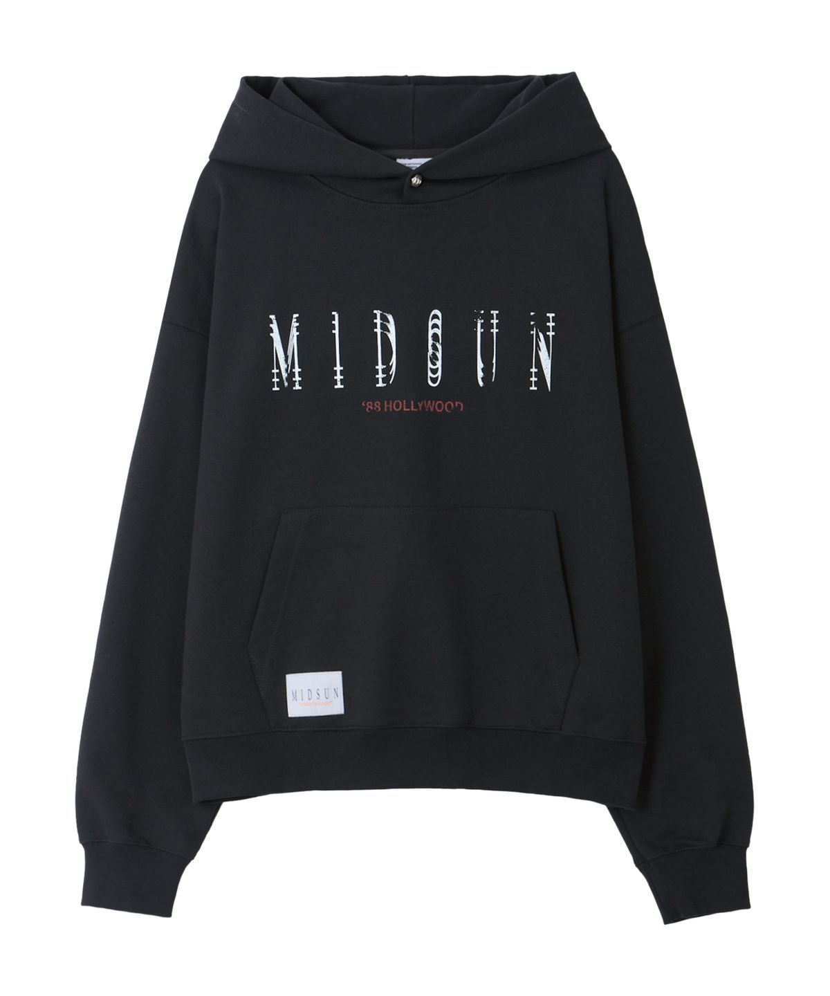 미드선(MIDSUN) Crack Logo Hoodie-Charcoal