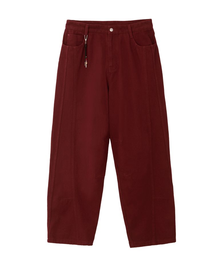 Infusion Dart Curved Pants-Burgundy