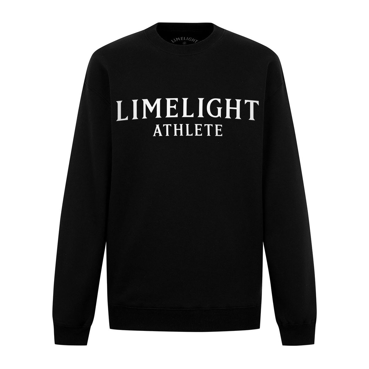 라임라잇 어패럴(LIMELIGHT APPAREL) 애슬릿 로고 스웨트셔츠(블랙/화이트)