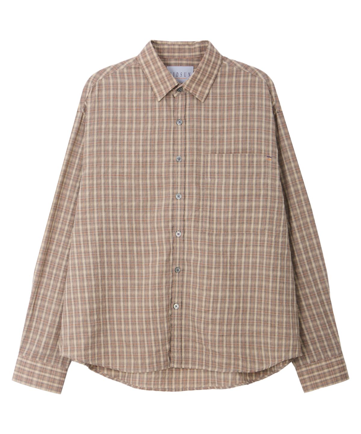미드선(MIDSUN) Sand Check Shirt-Beige