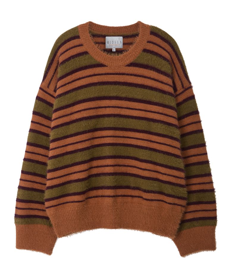Tropic Hairy Crop Knit-Camel