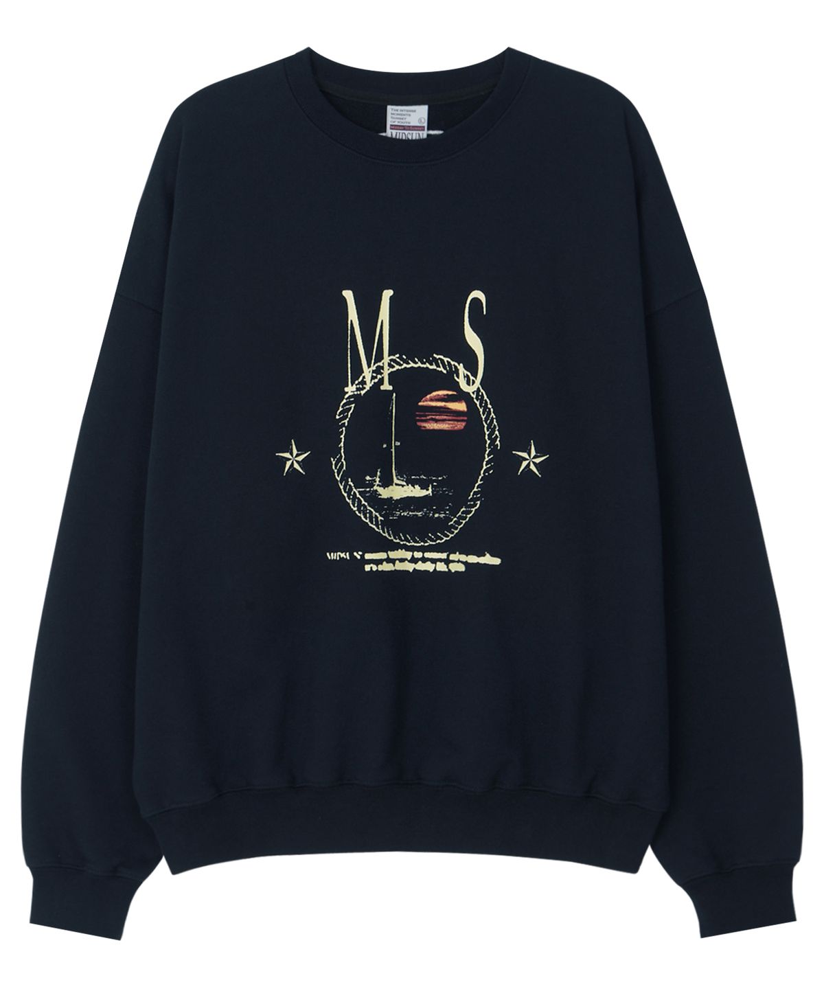 미드선(MIDSUN) MS Yacht Sweat Shirt-Navy