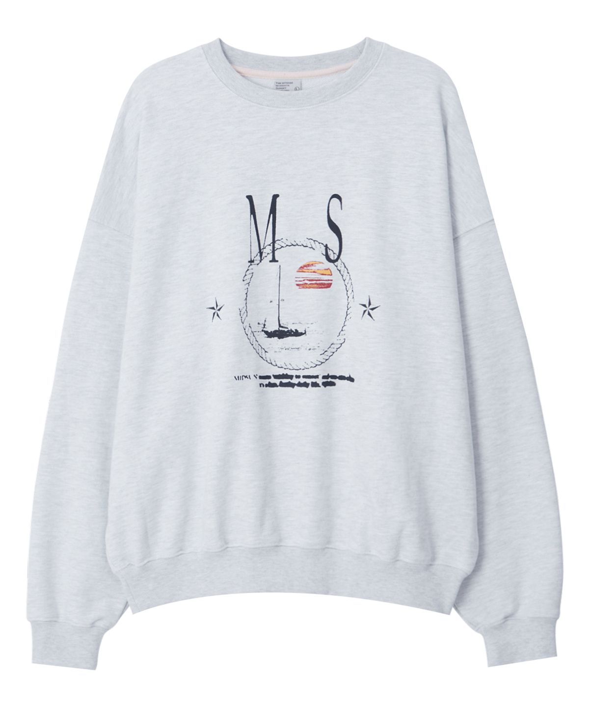미드선(MIDSUN) MS Yacht Sweat Shirt-Light Grey