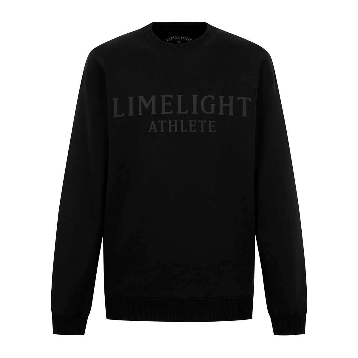 라임라잇 어패럴(LIMELIGHT APPAREL) 애슬릿 로고 스웨트셔츠(블랙/그레이)