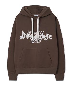 플래시 웹 기모 후드티 [브라운]