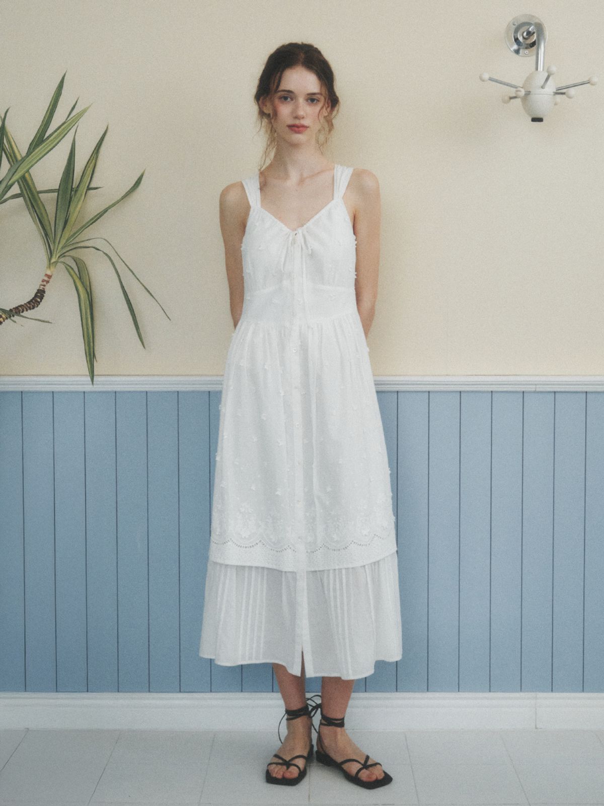 르니나(LENINA) VIENNE laced sleeveless dress