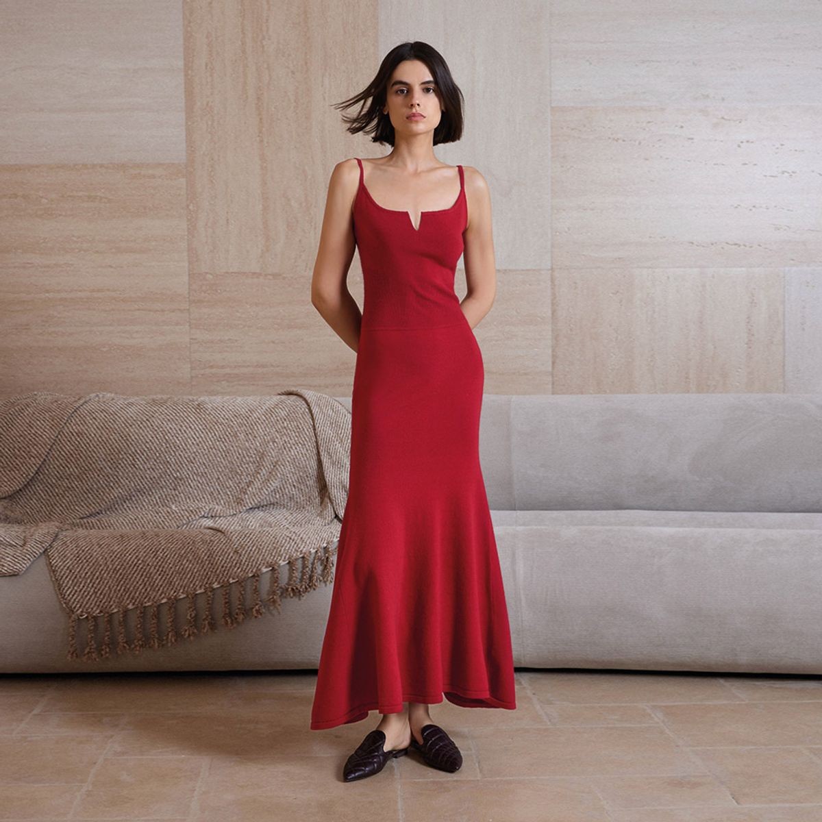 와이와이아이엠(YYIAM) YY_Elegant slim long knit dress_2color