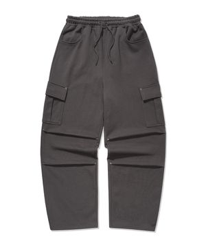 투 턱 카고 스웻팬츠 [다크그레이]