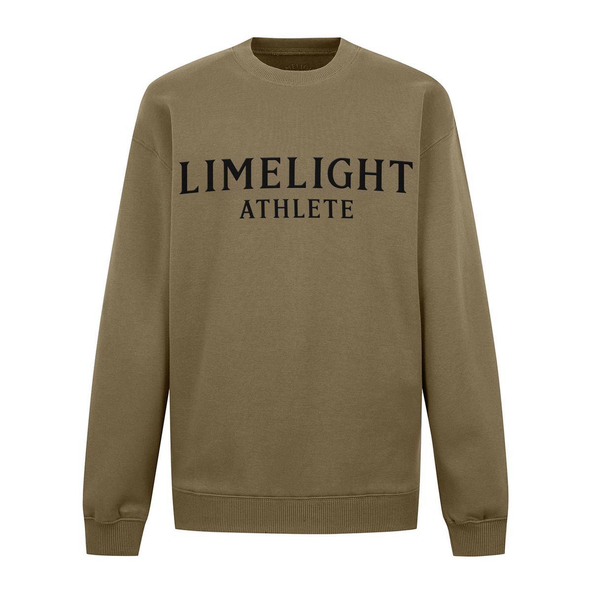 라임라잇 어패럴(LIMELIGHT APPAREL) 애슬릿 로고 스웨트셔츠 (카키/블랙)