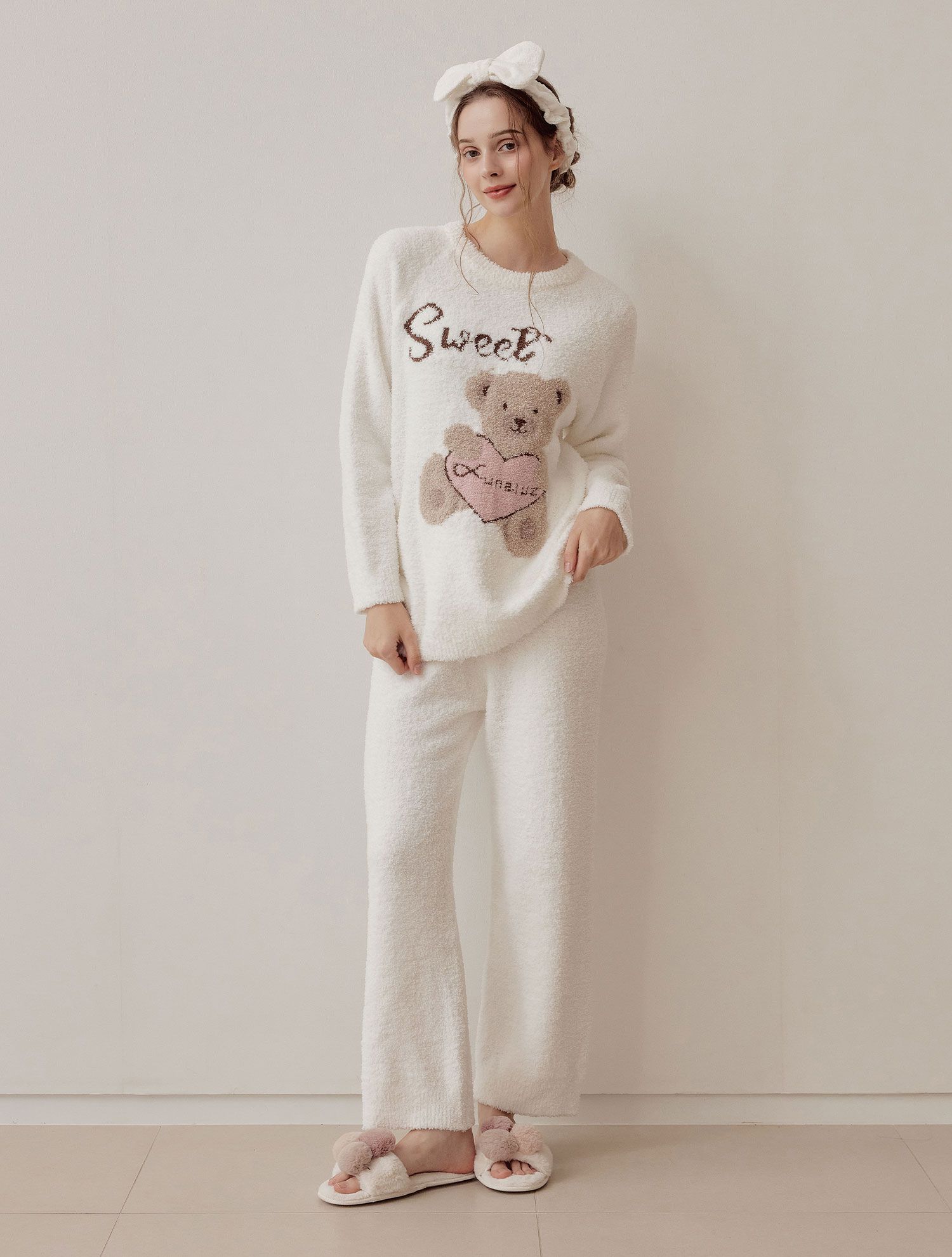 MUSINSA | LUNALUZ STUDIO Women's Awesome Bearknit Long Sleeve Two Piece ...