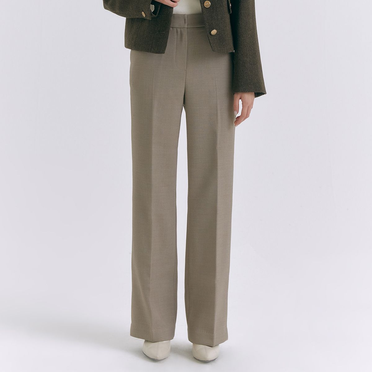 로엠(ROEM) 롱 부츠컷 슬랙스(기모)_RMTWE4VR12