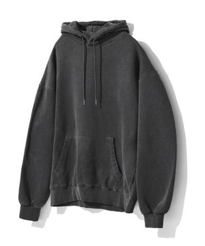 피그먼트 워싱 후드티 - 차콜