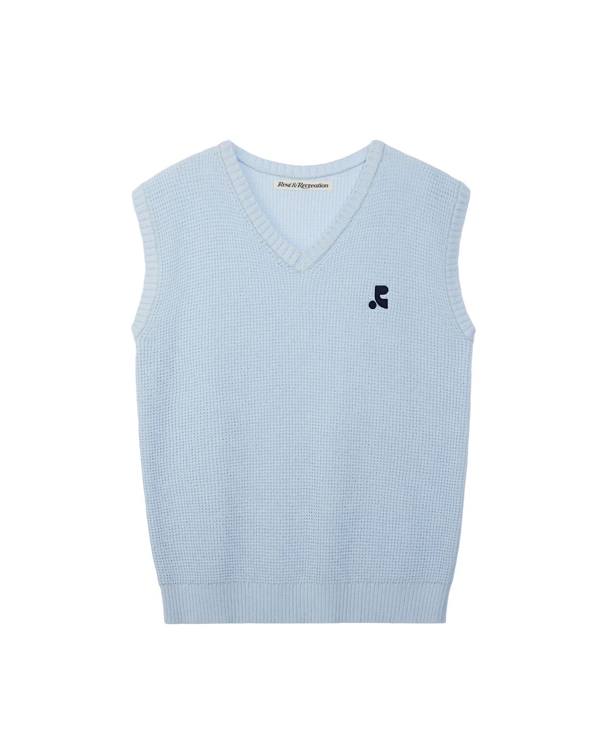 레스트앤레크레이션(REST&RECREATION) OVERSIZED V-NECK KNIT VEST - SKY BLUE