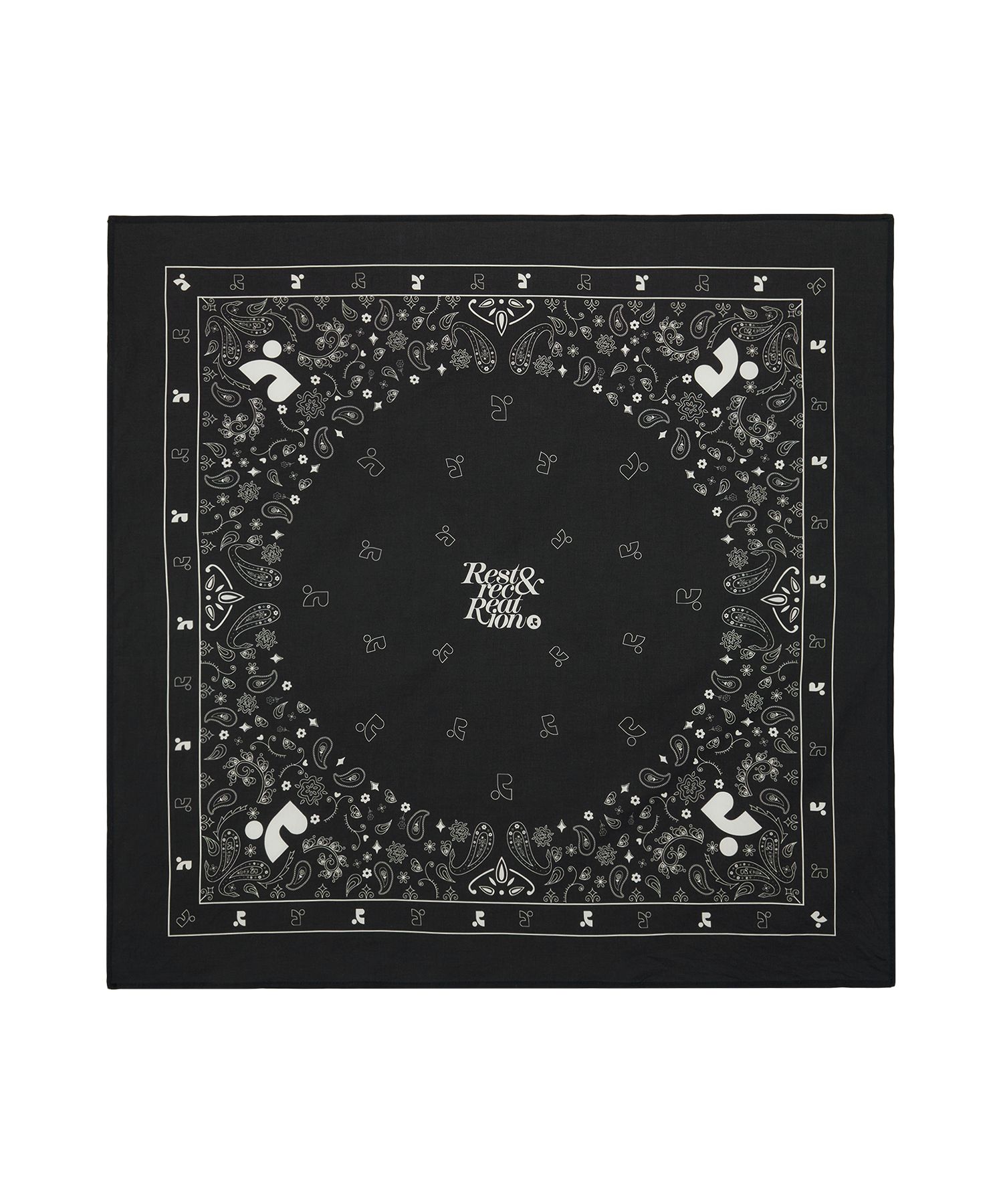【REST&RECREATION】RR ORIGINAL PRINTED BANDANA MUSINSA | REST&RECREATION RR ORIGINAL PRINTED BANDANA - BLACK