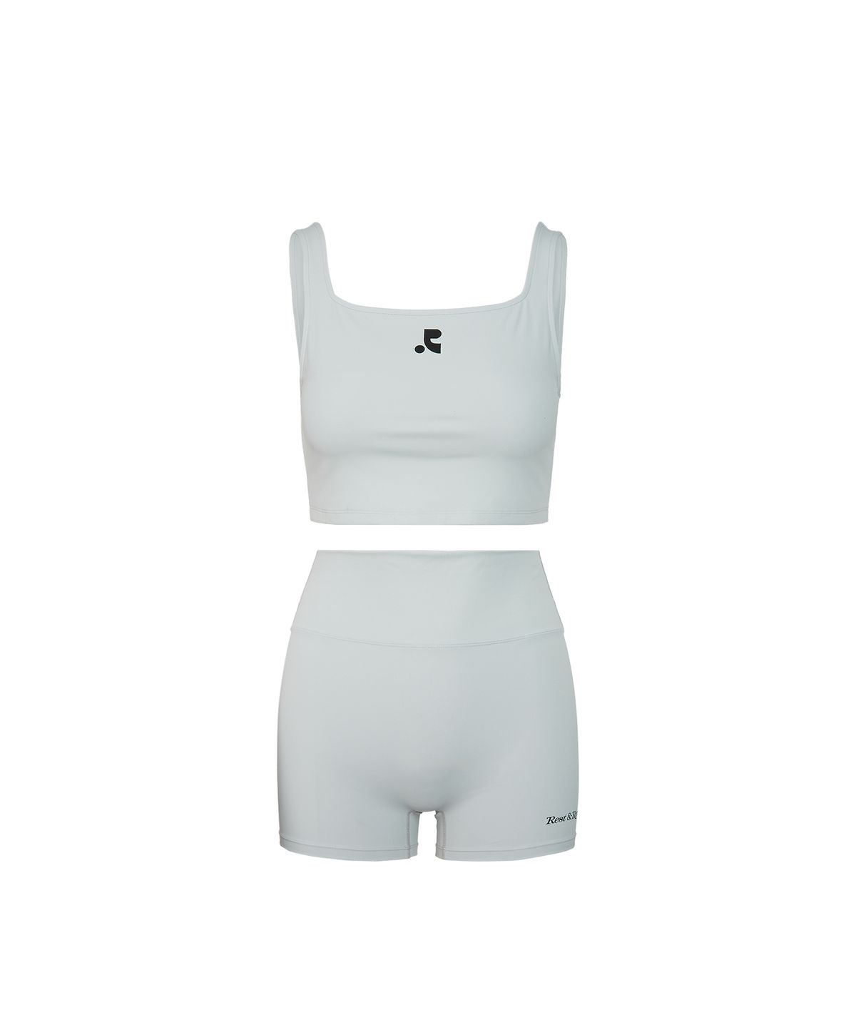 레스트앤레크레이션(REST&RECREATION) LOGO TOP + SHORTS SET - GREY