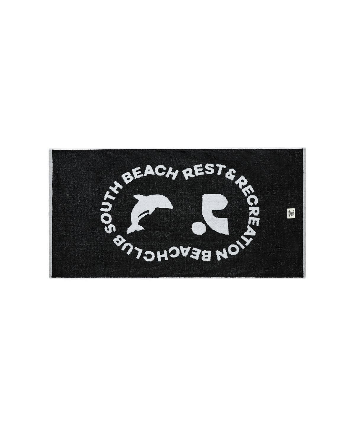 레스트앤레크레이션(REST&RECREATION) RR REVERSIBLE BEACH TOWEL - BLACK