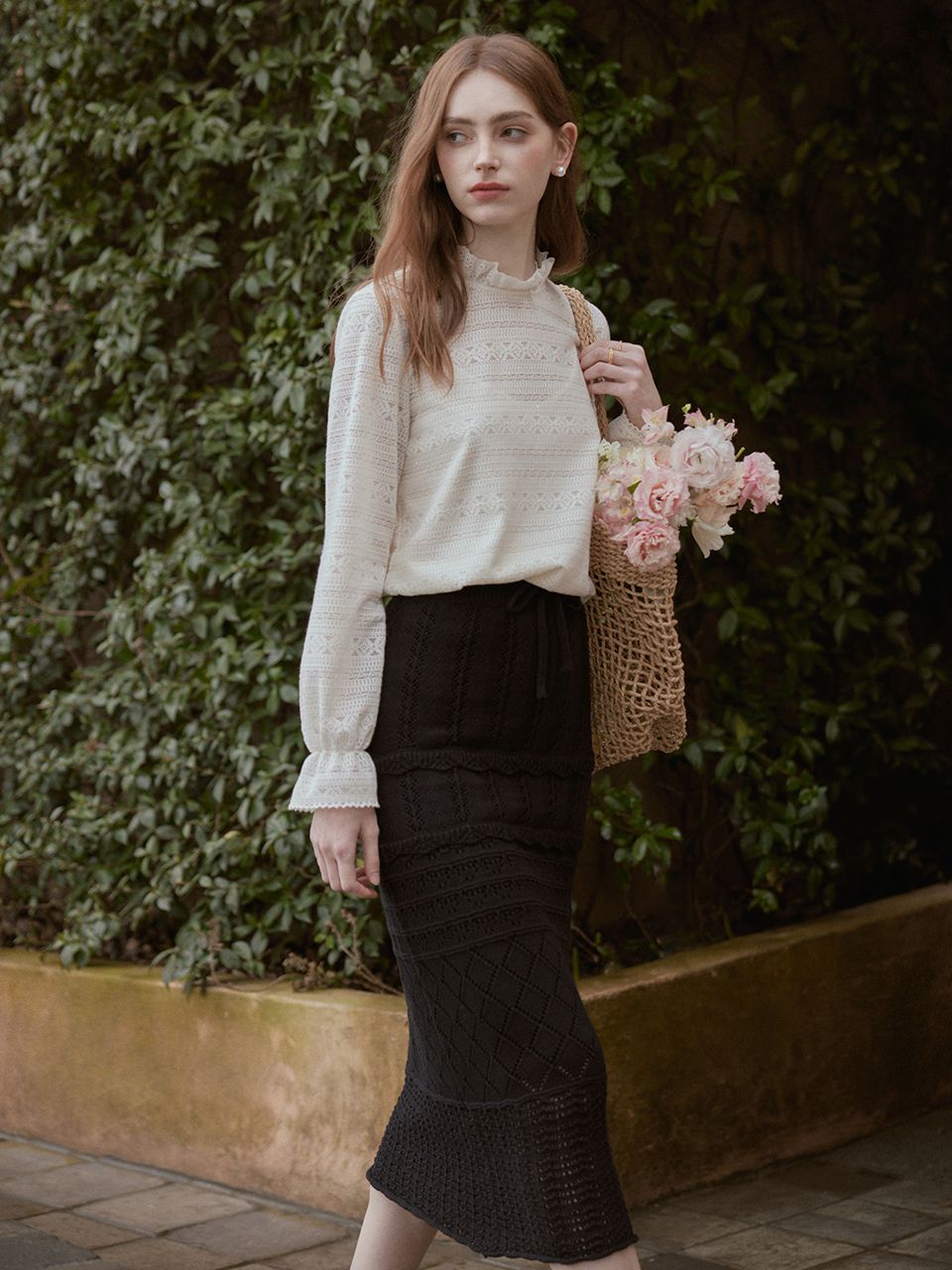 スカート LENINA INGRID long knit skirt_black knit skirt MUSINSA | LENINA INGRID long knit skirt_BLACK