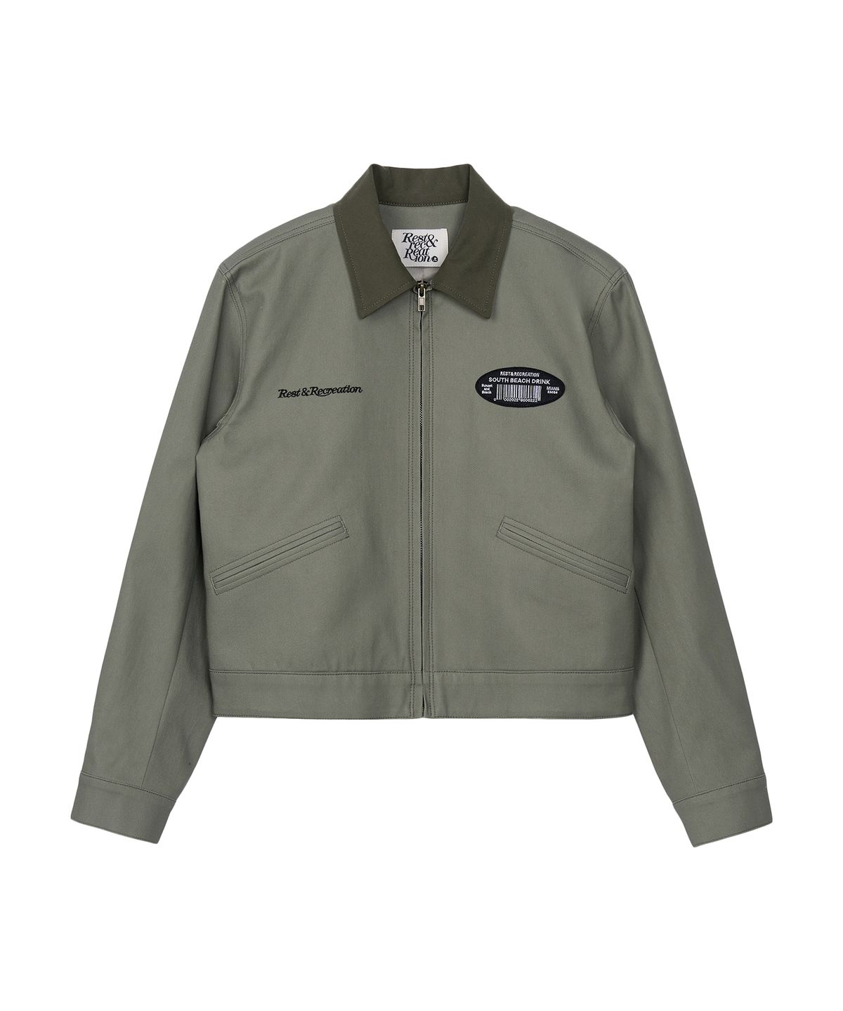 레스트앤레크레이션(REST&RECREATION) RR PATCH COTTON JACKET - OLIVE