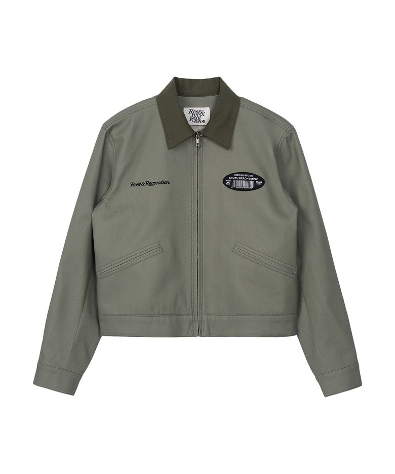 RR PATCH COTTON JACKET - OLIVE